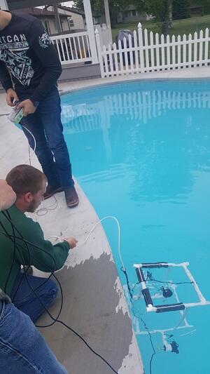 ROV test in the water