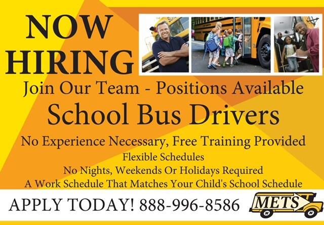Substitute Bus Drivers Job Posting